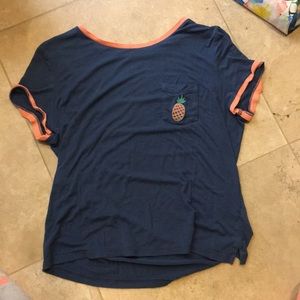 Pineapple pocketed Girls T-Shirt